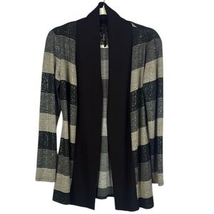 Vintage Frank Lyman Design Black and Gray Cardigan Sweater Size 2